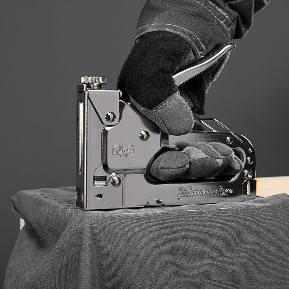 Степлер мебельный регулируемый, тип скобы 53, 4-14 мм Matrix (40902)