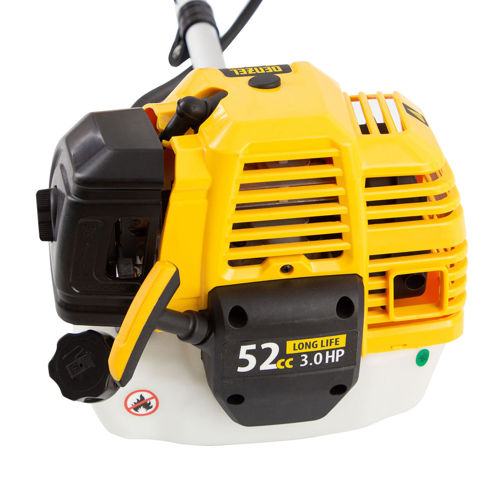 Триммер бензиновый DT 52S, 52 см3, 3 л. с, разъемная штанга, состоит из 2 частей Denzel (96227)