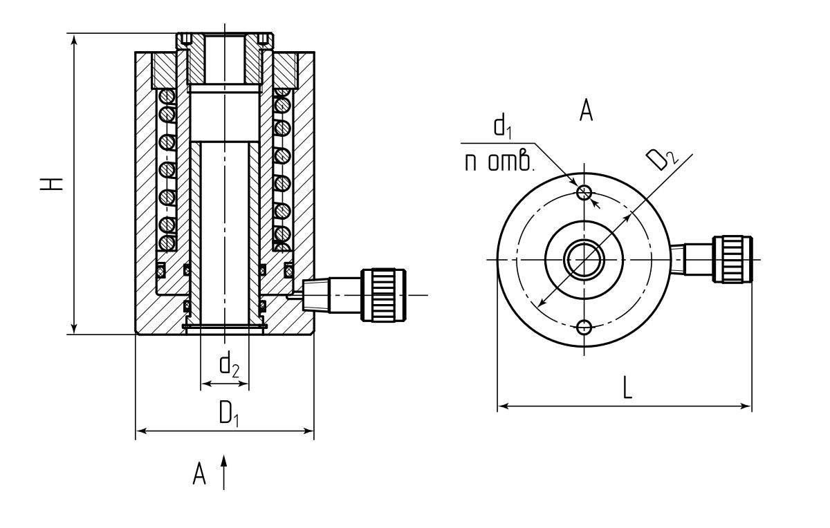 Домкрат с полым штоком ДП30П50 (КВТ) 74342