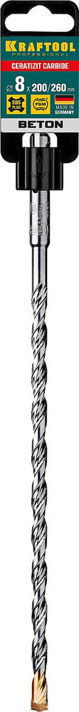 Бур 8 х 260 мм SDS-plus Cerazit Carbide KRAFTOOL 29320-260-08