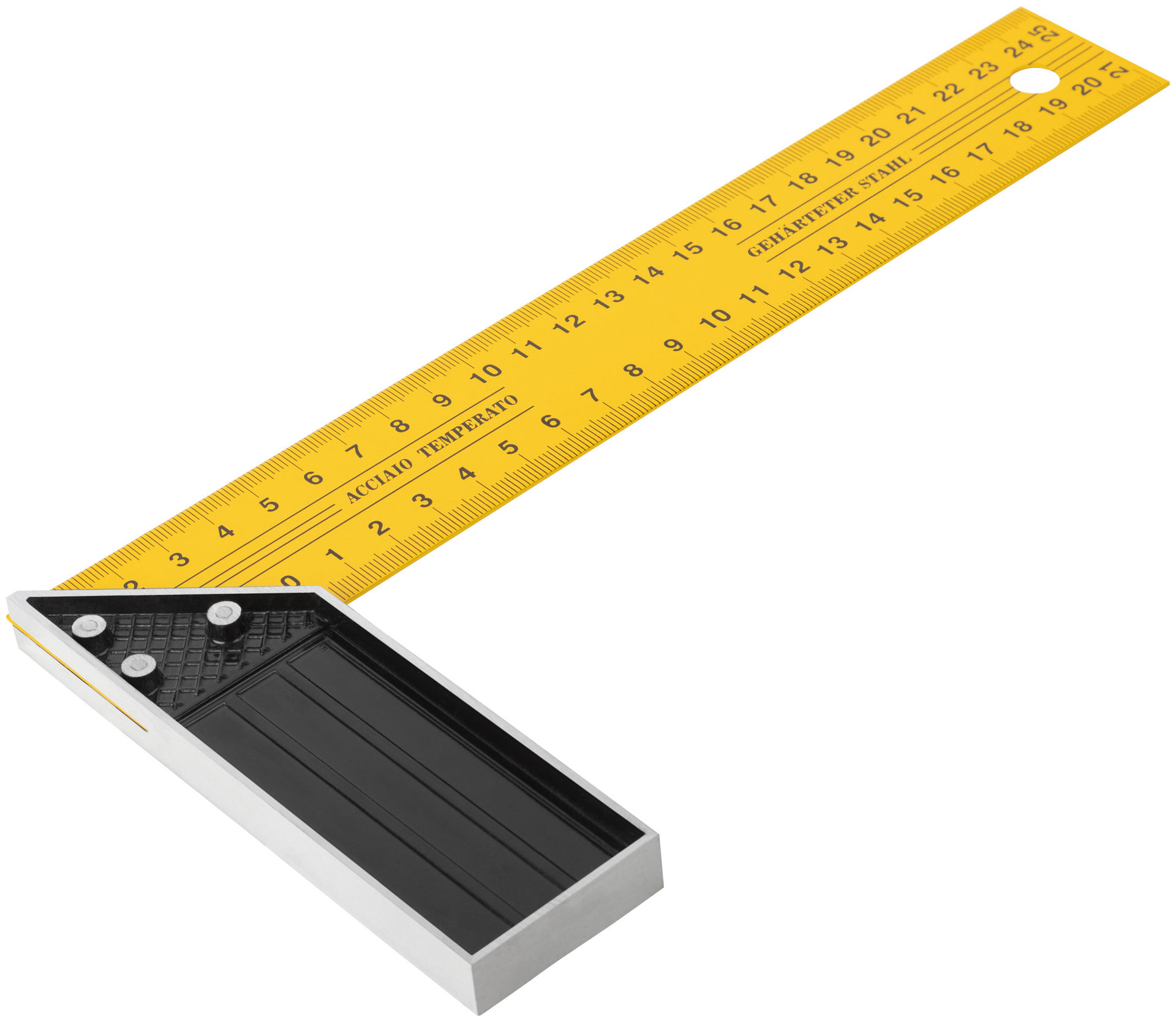 Угольник столярный желтый усиленный 250 мм (19425)