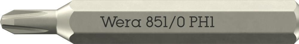 851/0 Micro Phillips Бита крестовая, PH 1 x 30 мм, хвостовик шестигранный 5/32 C4.0 (4 мм) (WE-058122)