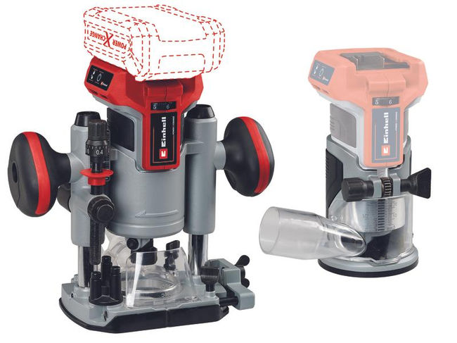 Фрезер аккумуляторный Einhell PXC TP-RO 18 Set Li BL,18В,10-30 т/мин,цанга 6/8 мм+1акк.4 Ач+ЗУ 3А (4350410SET)
