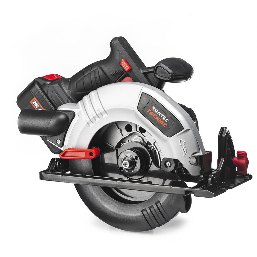 Пила циркулярная аккумуляторная TECHNIC 190*30 мм, 20В, 2*4Ач, 1000Вт RUNTEC RT-CS1000T