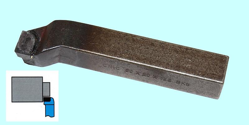 Резец Подрезной отогнутый 20х20х125 Т5К10 DIN 4977 CNIC