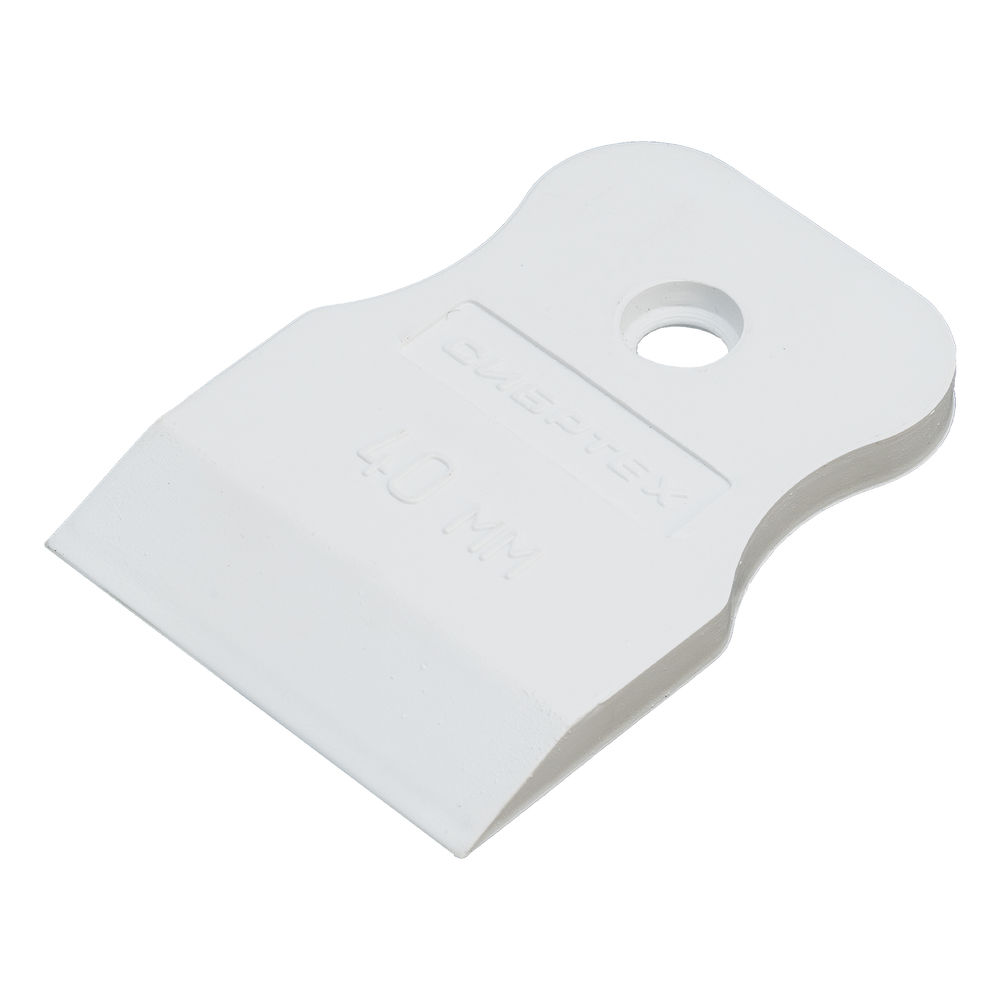 Шпатель, белая резина, 40 мм Сибртех (85831)