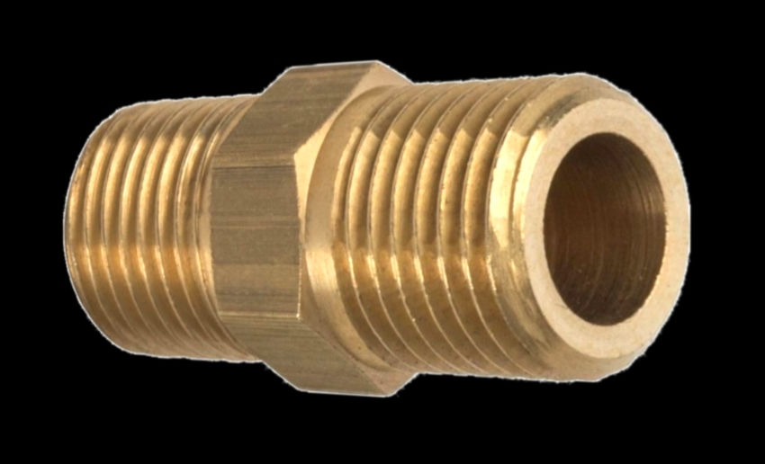 Штуцер прямой; 700 бар; 3/8-нар, 3/8-нар, ТЕХРИМ, 819070-14