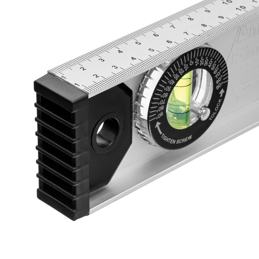 Уровень алюминиевый Рельс, 800 мм, 3 глазка (1 поворотный) Matrix (34026)