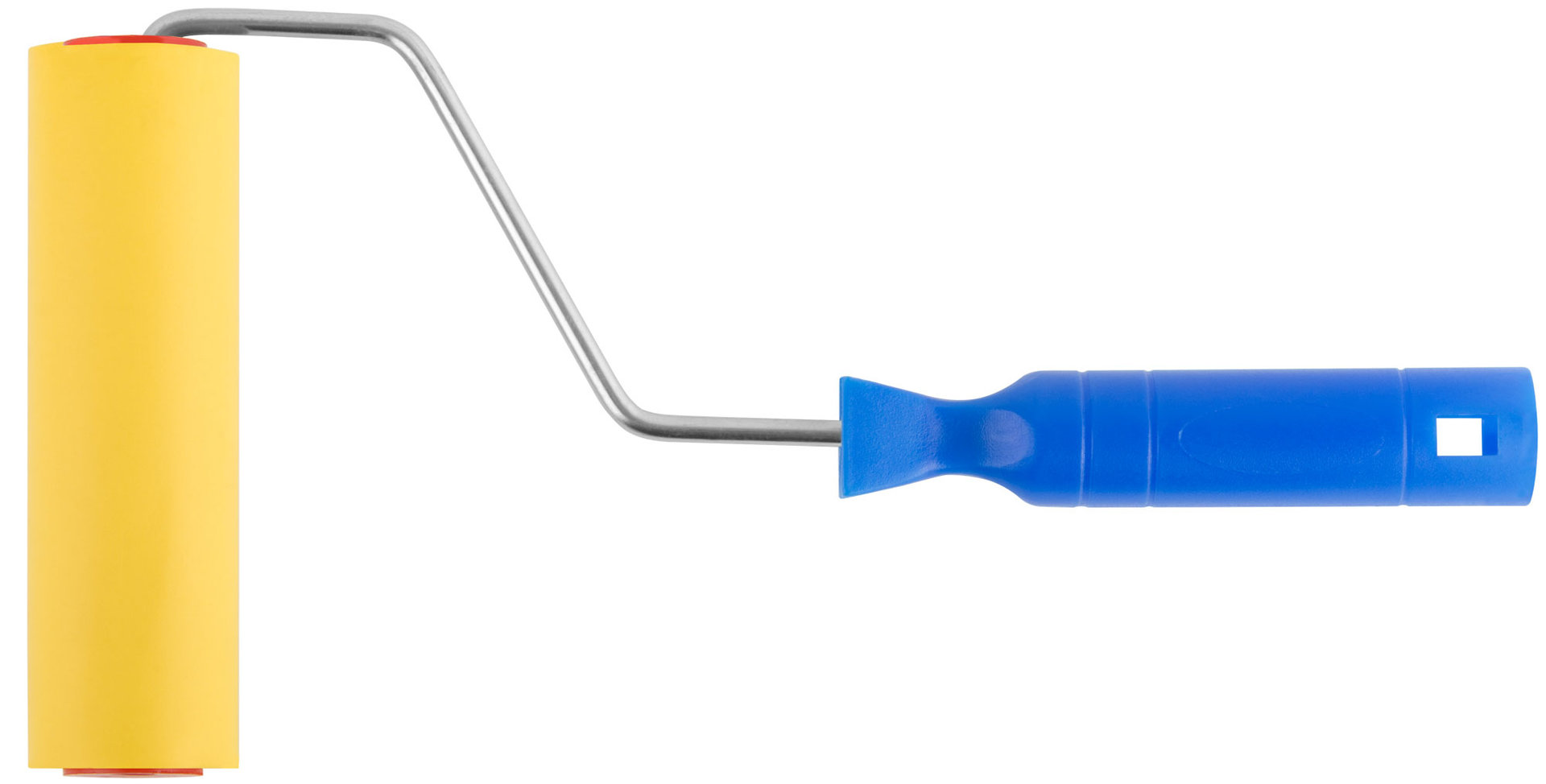 Валик прижимной для обоев резиновый, желтый 150 мм (02983)