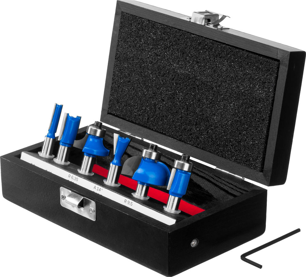 Набор профильных фрез по дереву 6 шт ЗУБР Профессионал 28795-H6