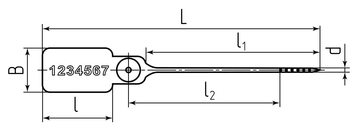 Пломба номерная Универсал-350 (зел) (Fortisflex) (102088)