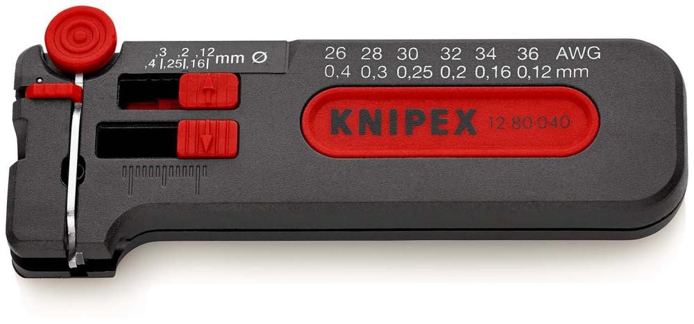 Мини-стриппер для тонких медных кабелей, O 0.12-0.4 мм AWG 36-26, SB (KN-1280040SB)