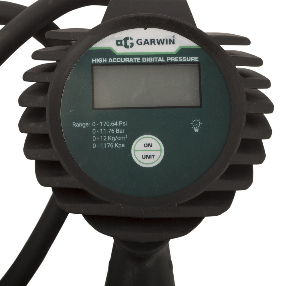 Пистолет для накачки шин с цифровым манометром, 12 бар, GARWIN PRO, 806006-03