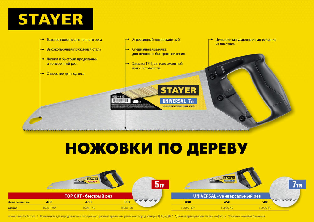 Зажим троса DIN 741 STAYER 13 мм 15 шт 30535-13  