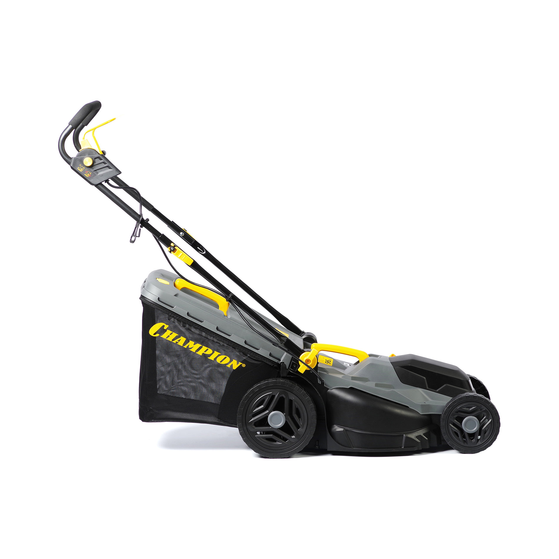 Газонокосилка эл. CHAMPION EM4318 (1,8 кВт пласт.+ткань травосб. 52л ширина 430мм 30-75мм, 12,9кг) (EM4318)