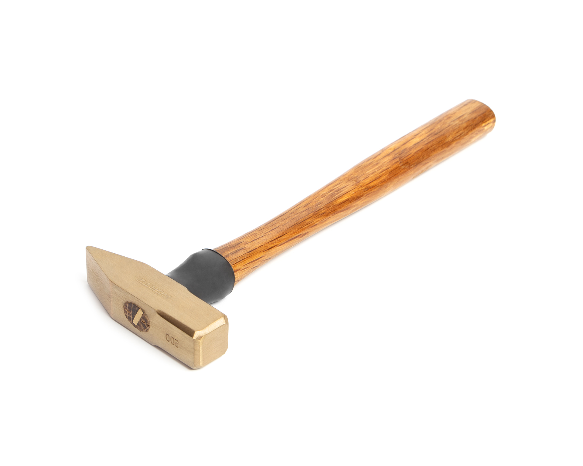 Молоток слесарный 0.2 квадратный боек сплав AlCu искробезопасный с деревянной рукояткой HORTZ