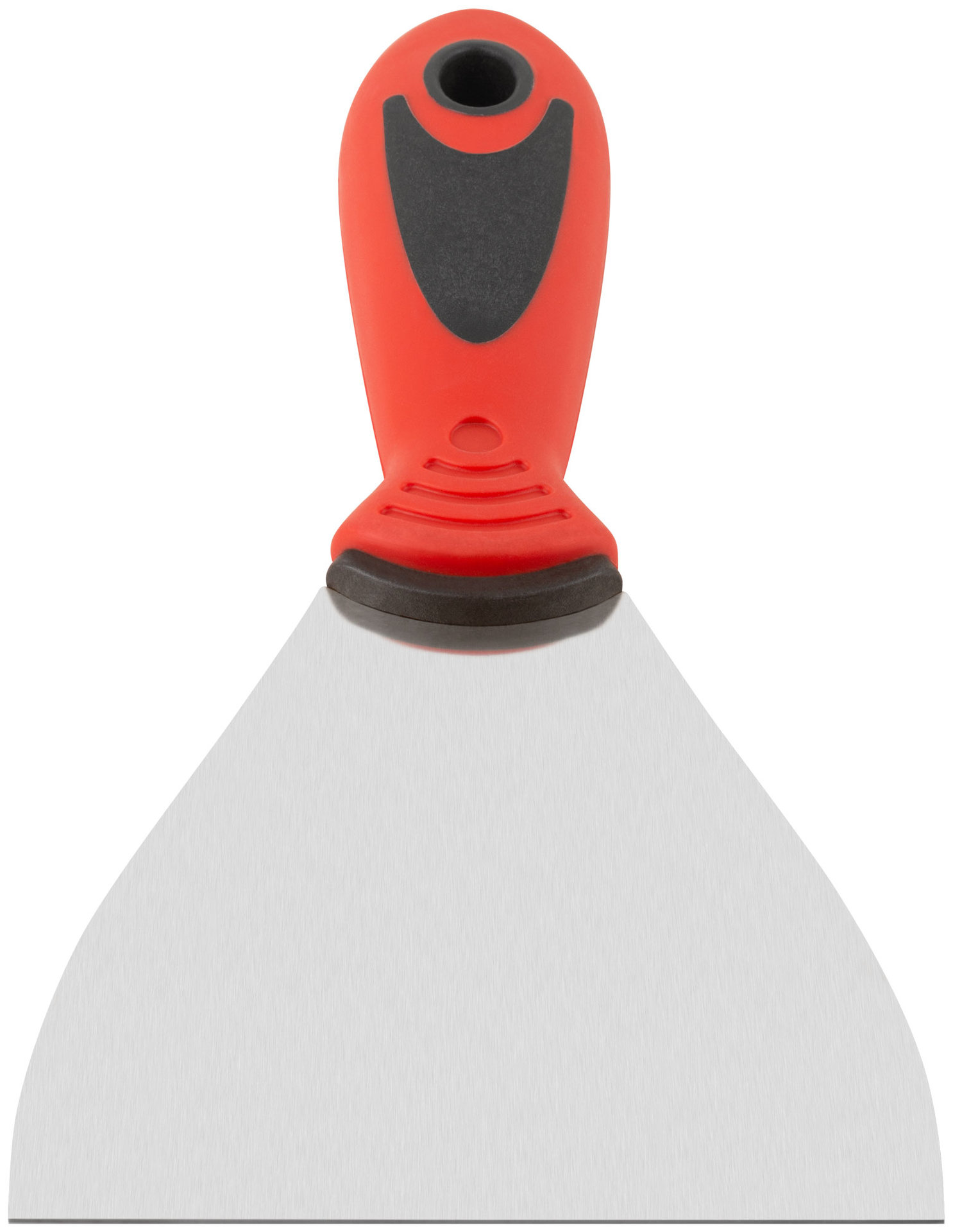 Шпатель, нерж.сталь, прорезиненная ручка 100 мм (06714)