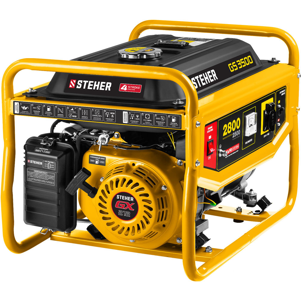 Генератор бензиновый 2800 Вт STEHER GS-3500