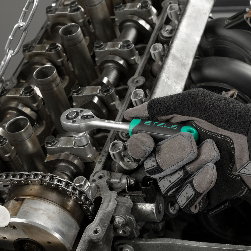 Набор инструментов, 1/2, 1/4, CrV, пластиковый кейс 98 предметов Stels