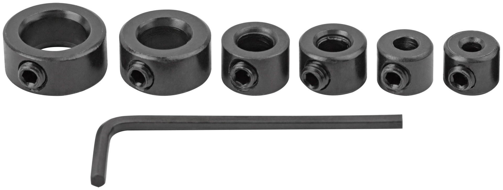 Стопперы для сверел, набор 6 шт. (3, 4, 5, 6, 8, 10 мм) (36433)