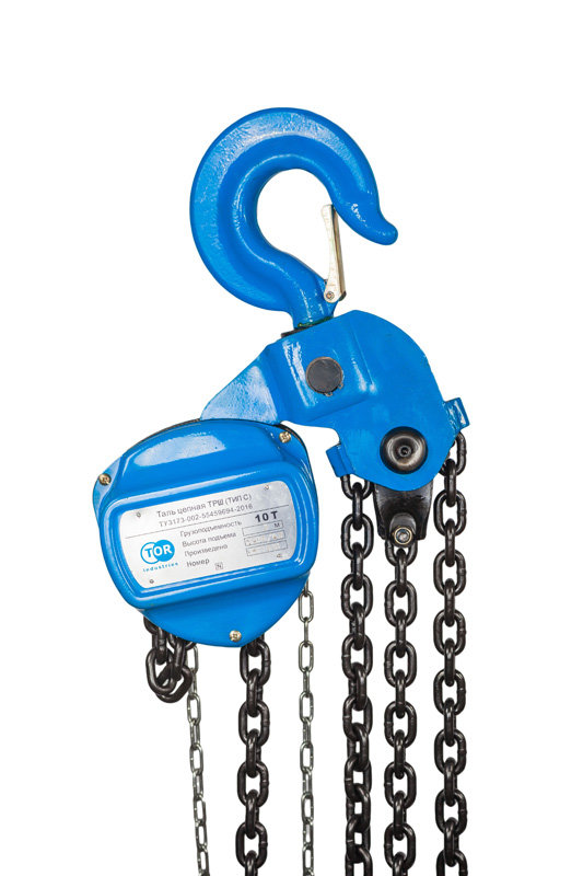 Таль ручная шестеренная TOR ТРШ C 10ТХ18М 4:1 PRO для тяжелых работ (10110181)