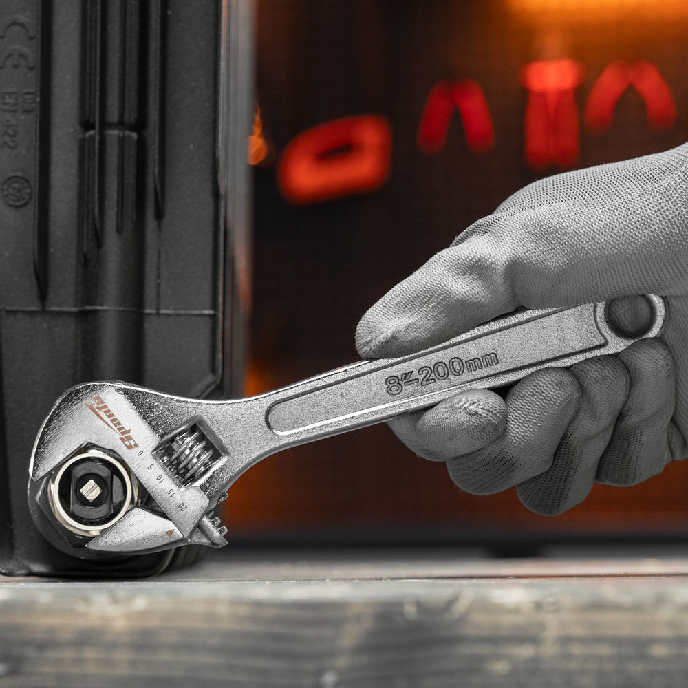 Ключ разводной, 200 мм, хромированный Sparta