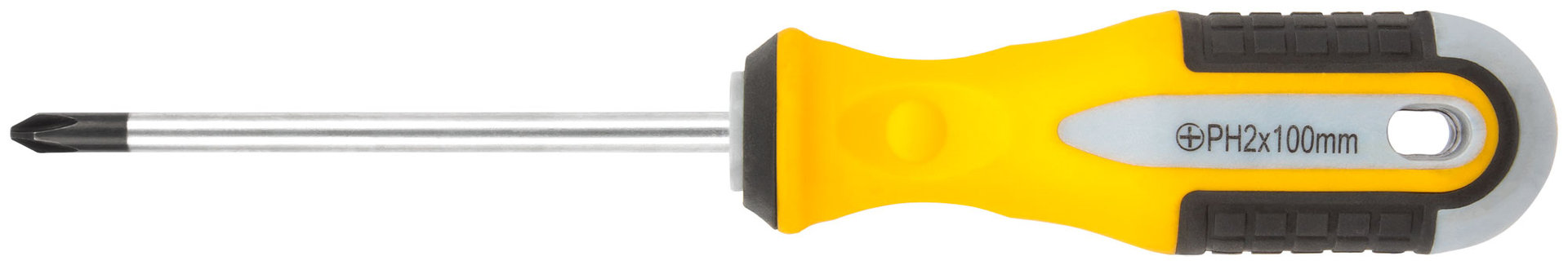 Отвертка Старт, CrV сталь, прорезиненная ручка 6х100 мм РН2 (55177)