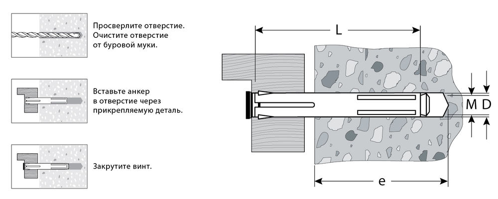 Анкер рамный 8 х 92 мм, 70 шт ЗУБР 302232-08-092