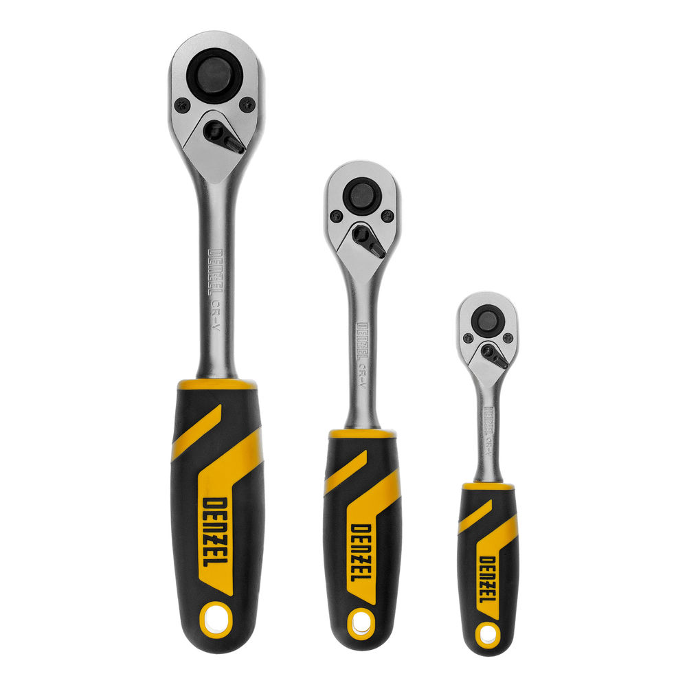 Набор инструментов, 1/2, 1/4, 3/8, CrV, S2, пластиковый кейс, 216 предметов Denzel