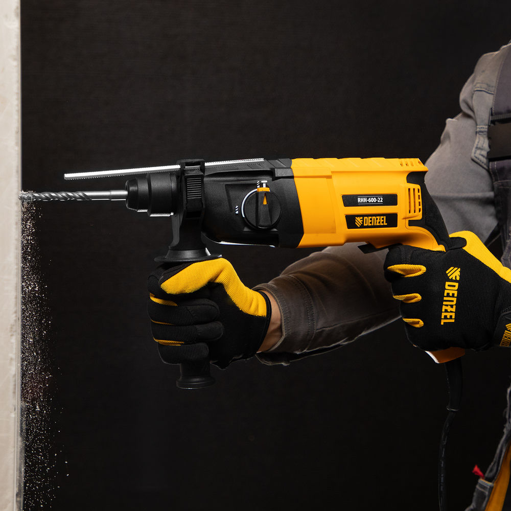 Перфоратор электрический RHH-600-22, SDS-plus, 600 Вт, 2,5 Дж, 2 реж. Denzel (26602)
