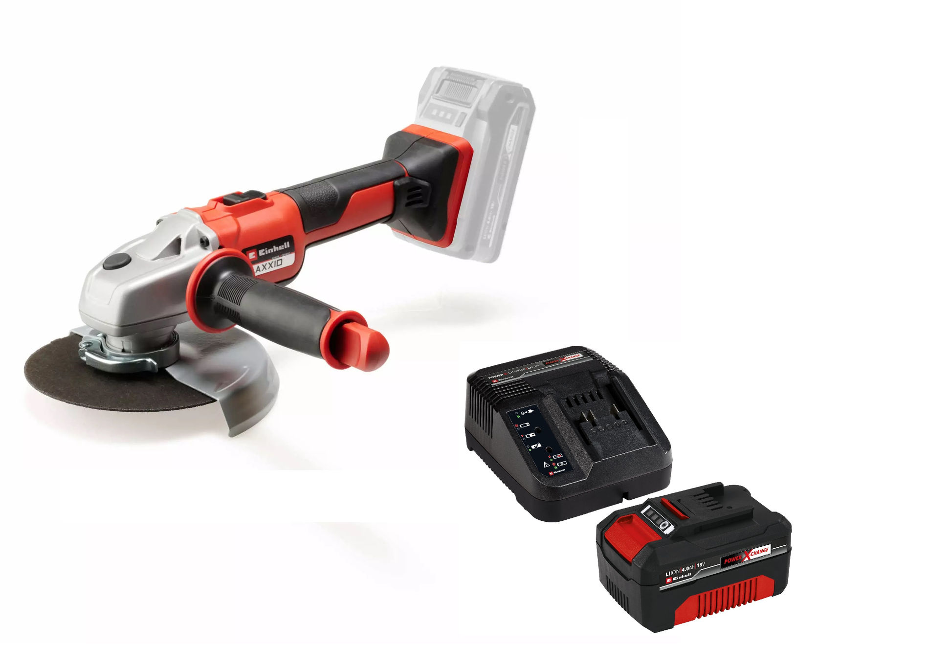 Шлифмашина угловая акк. Einhell PXC (TE-AG) AXXIO 18/150 Li BL + 1 акк.4 Ач + ЗУ 3 А (4431144SET)