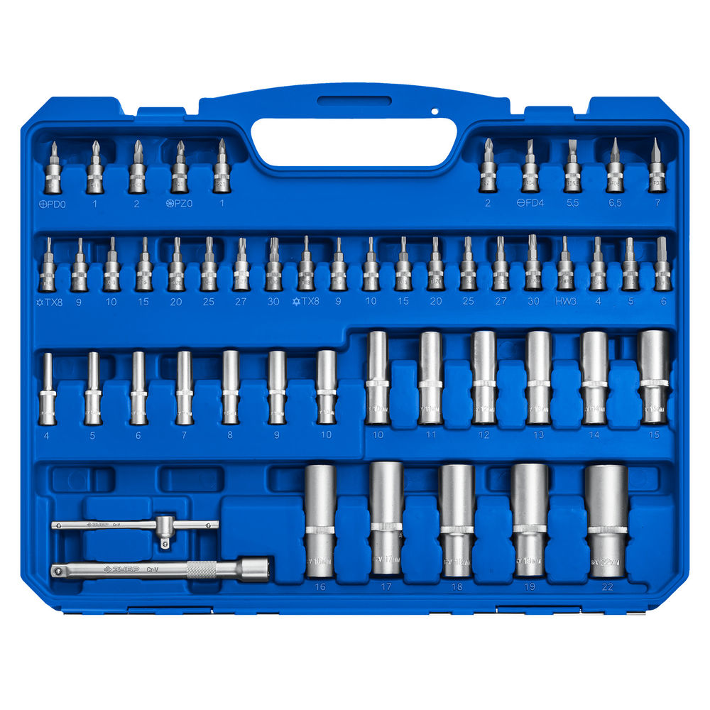 Универсальный набор инструмента 151 предм. А-151 (1/2+ 3/8+ 1/4) Профессионал ЗУБР 27637-H150