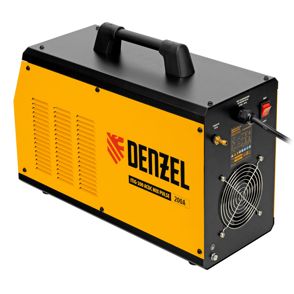 Аппарат инвертор. аргонодуговой сварки ITIG-200 ACDC Mix Pulse, 200 А, ПВ 60% Denzel (94319)