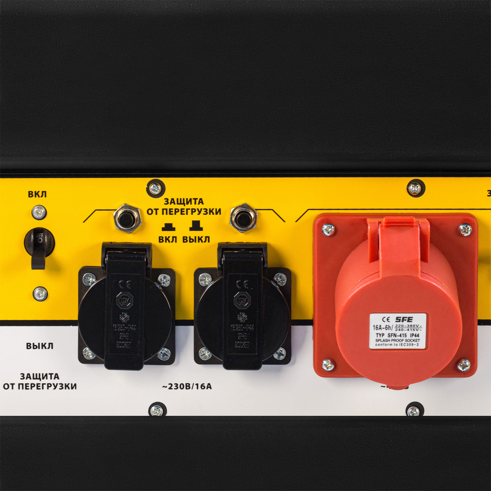 Генератор бензиновый PS 80 E-3, 6.6 кВт, 400 В, 25 л, электростартер Denzel (946954)