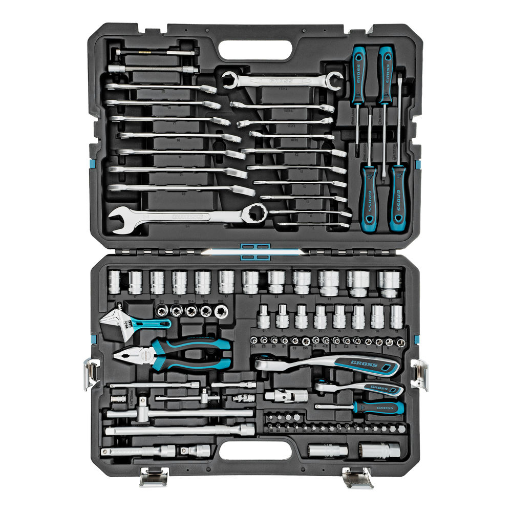 Набор инструментов, 1/4, 1/2, CrV, 120 зубьев, 101 предмет Gross