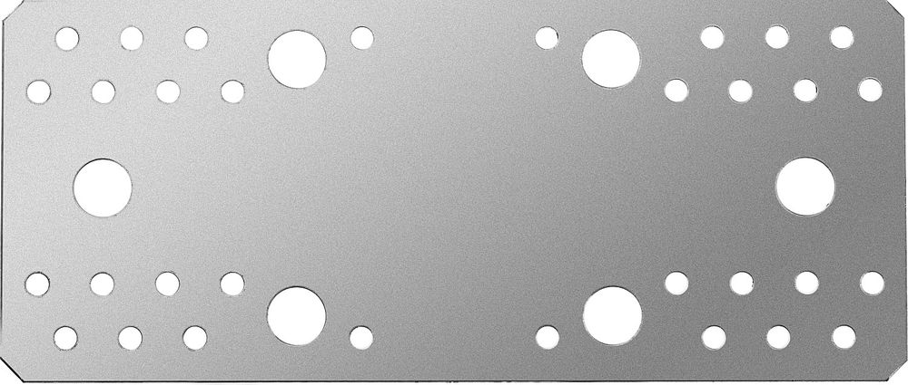 Крепежная пластина КП-2.5, 210 x 90 x 2.5 мм, цинк ЗУБР 31023-210