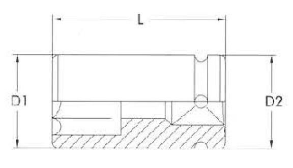 Головка торцевая ударная глубокая 13 мм 12-гранная 1/2 Licota A4213WL