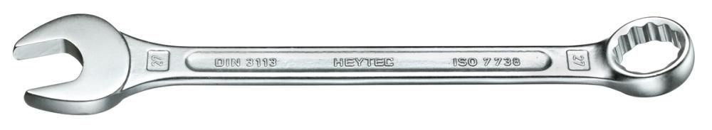 Ключ гаечный комбинированный 21 мм, Cr-V, хром, DIN 3113A, HEYCO HE-50810021080