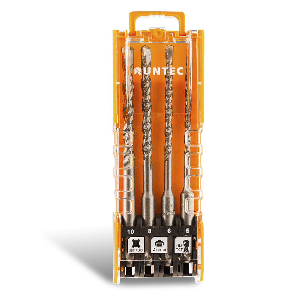 Набор буров по бетону SDS-Plus Runtec 2 Cutter 5, 6, 8, 10 x 160 мм, 4 предмета RUNTEC RT-RD2XN160