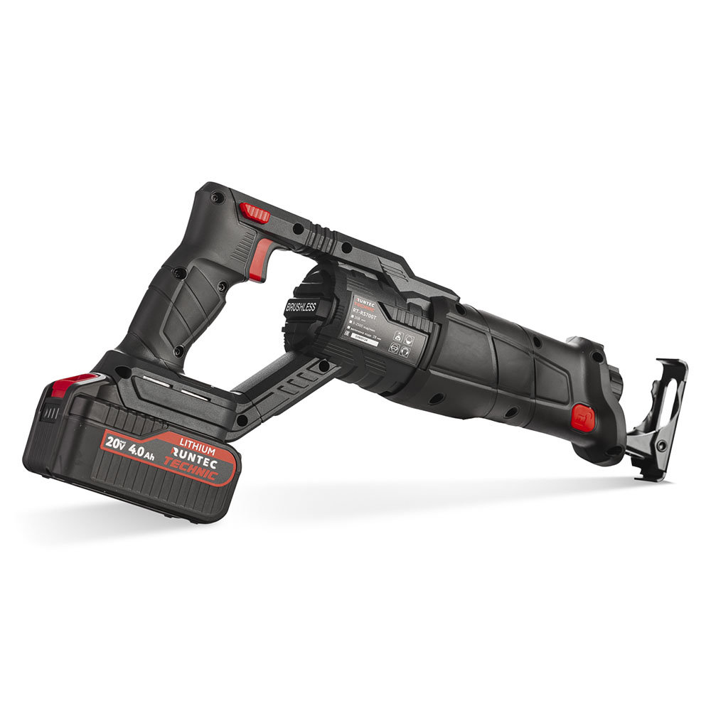 Пила сабельная аккумуляторная TECHNIC 20В, 2*4Ач, 700Вт RUNTEC RT-RS700T