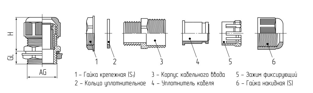 Ввод кабельный пластиковый МG 20 (6-12 мм) (Fortisflex) (89116)