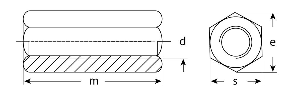Переходная гайка M16, цинк, 5 кг ЗУБР DIN 6334 303750-16