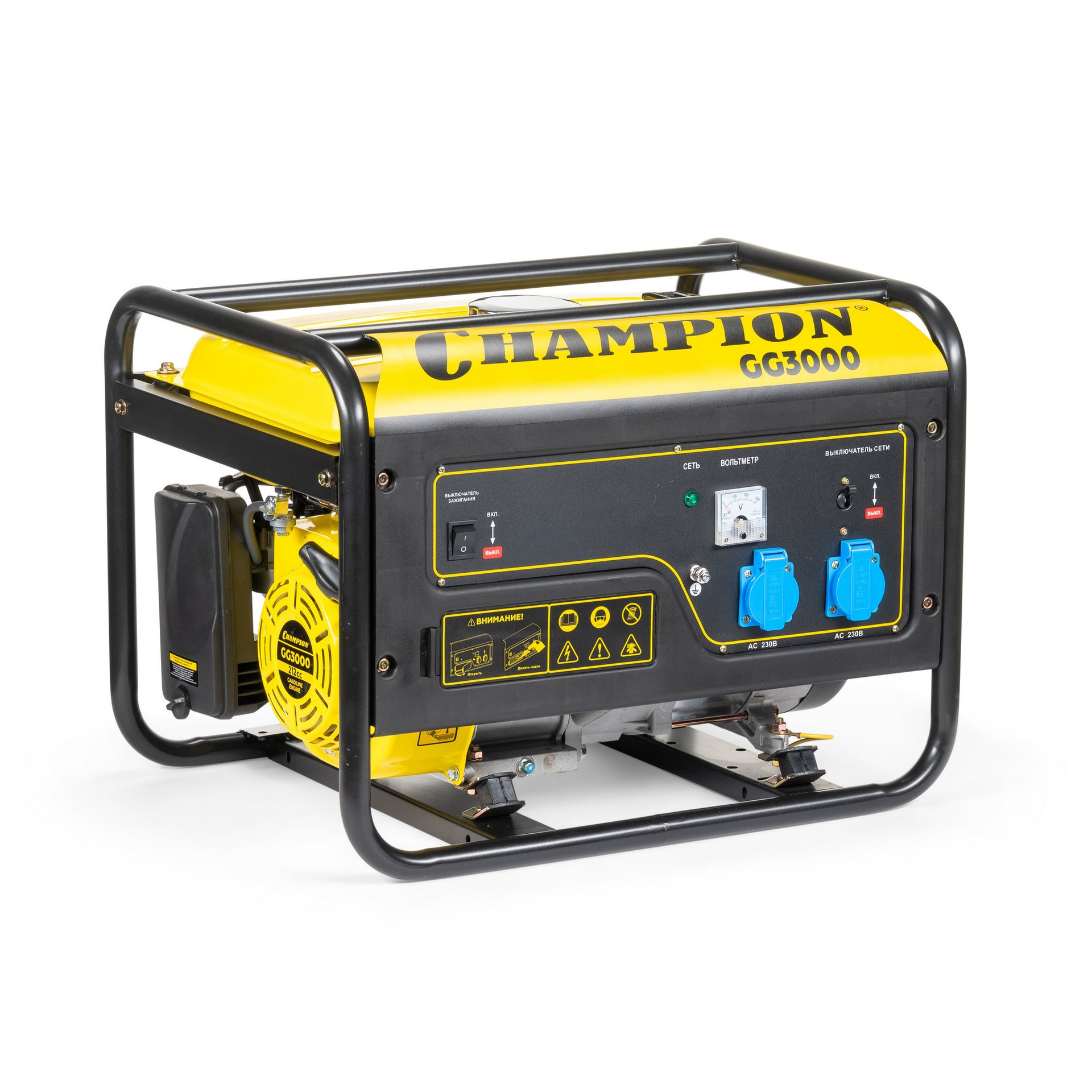 Генератор CHAMPION GG3000 (2,3/2,5кВт 6лс 15л 40кг) (GG3000)
