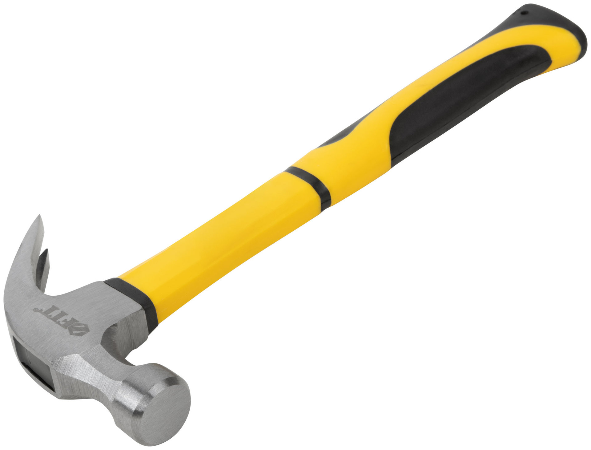 Молоток-гвоздодер, фиберглассовая усиленная ручка, Профи 28 мм, 450 гр. (44772)