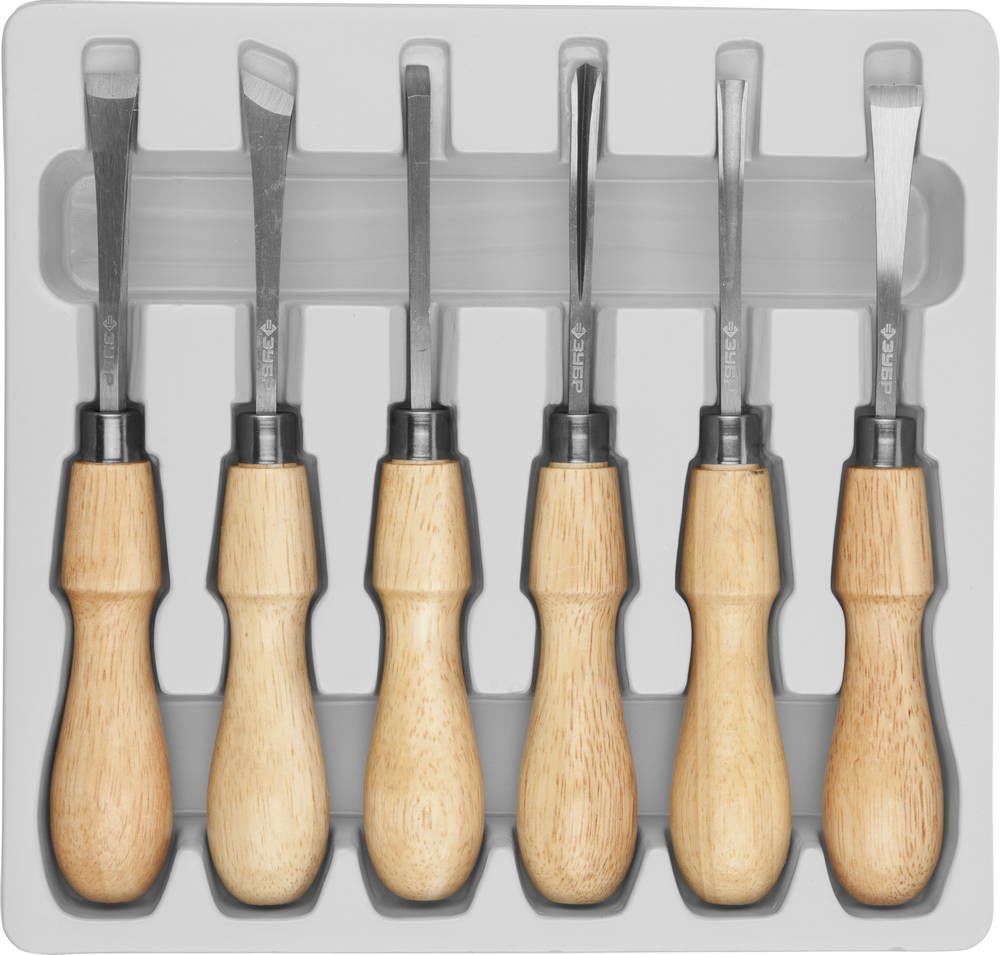 Набор стамесок фигурных 6 предм Профессионал ЗУБР 18373-H6