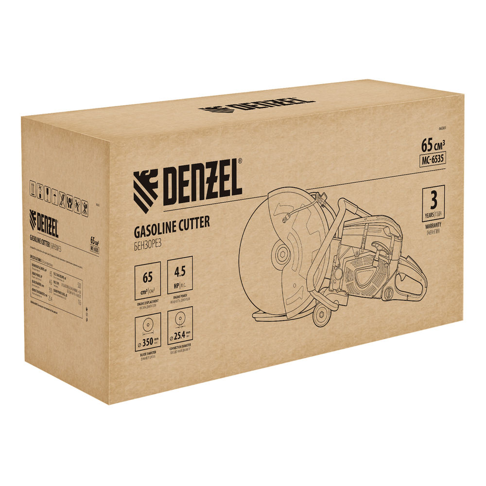 Бензорез МС-6535, 65 см3, диаметр диска 350 мм DENZEL (66301)