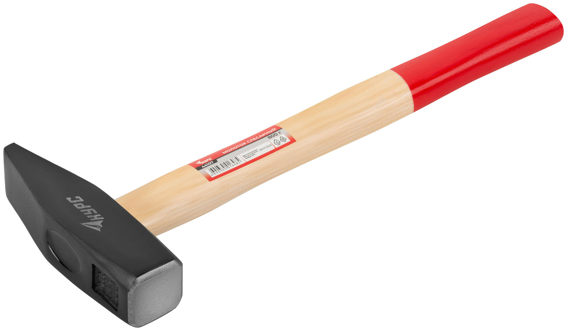 Молоток слесарный, деревянная ручка Оптима 800 гр. (44107)