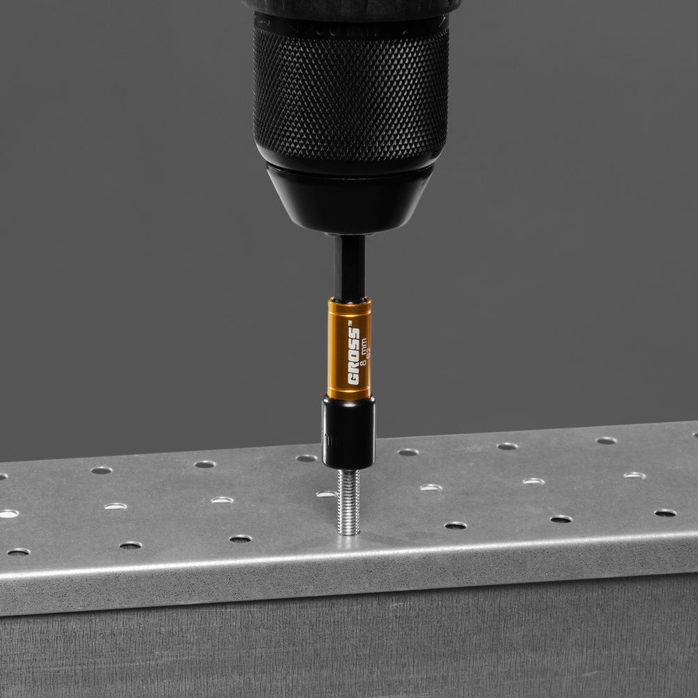 Набор бит с торцевыми головками 8, 10,12, 13 мм, магнит. Nut-Driver, S2 Gross (11627)