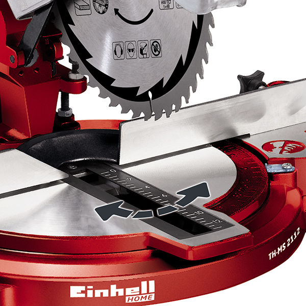 Пила торцовочная Einhell TC-MS 2112, 1600Вт, диск 210х30мм х48зб,пропил 120х55мм (4300295)