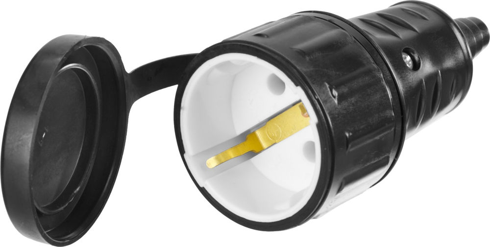 Розетка с крышкой 16А/220 В, IP44 СИБИН 55186-B